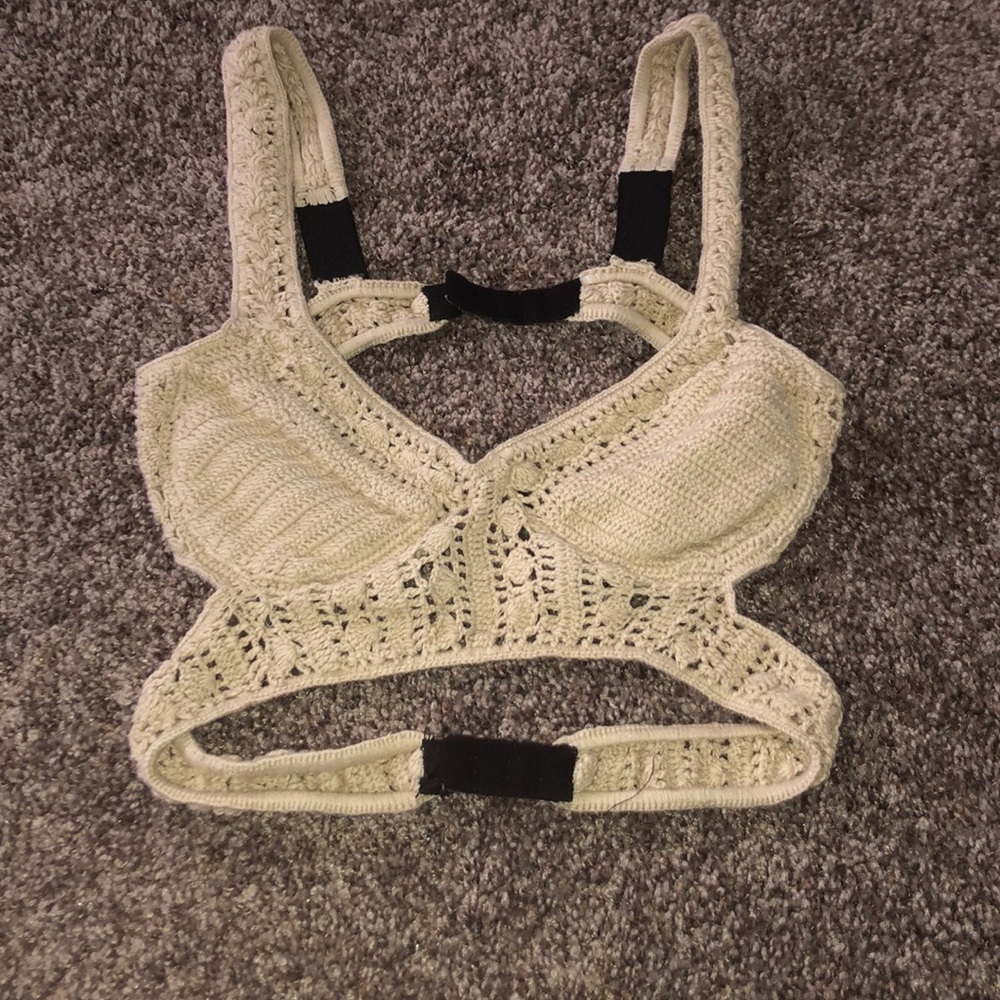 Tan bathing suit top
